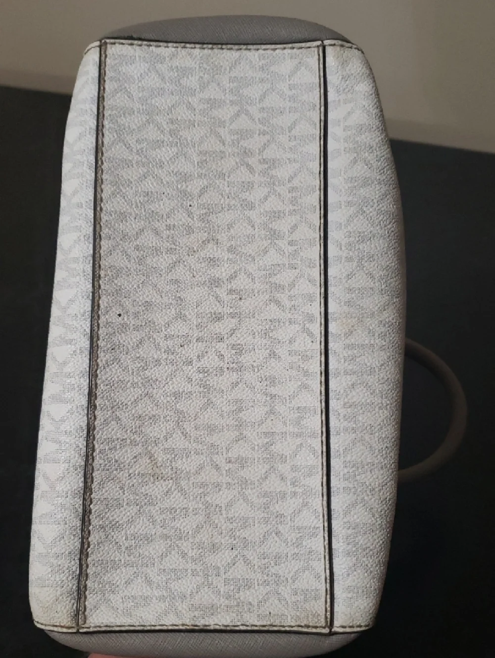 Michael Kors Silver Metallic and Gray Purse!